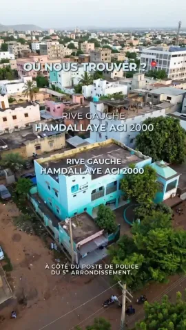 Vidéo de l'école : façade, salles de classe, jeux éducatifs, fresques et vue aérienne du quartier de Hamdallaye ACI 2000